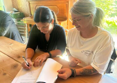 Firmenübergabe bei Kobel Gartengestaltung AG Marion Huggel, Nicole Thomet
